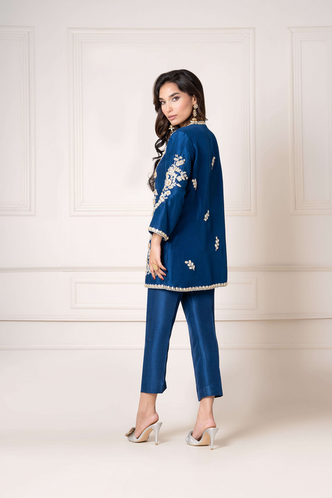 Embellished Jacket with Straight Trouser