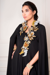 Cape Kaftan with Three Dimentional Floral Motif